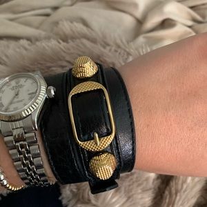 Balenciaga Giant Double Tour Wrap Bracelet